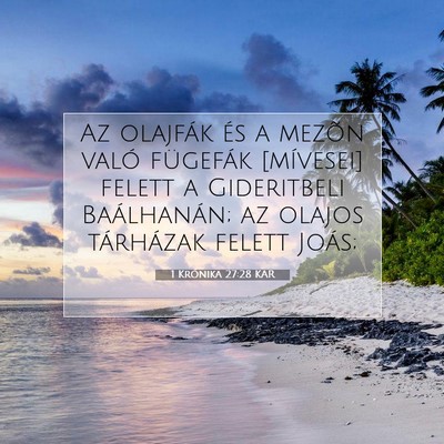 1 Krónika 27:28 KAR Bibliai verskép