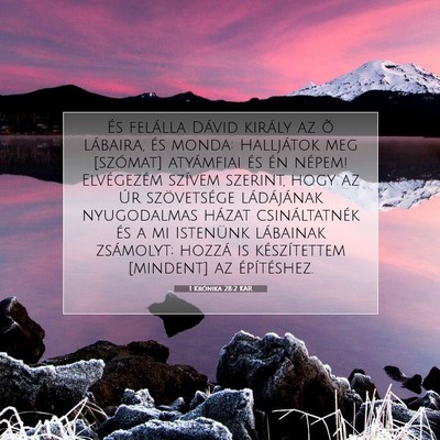 1 Krónika 28:2 KAR Bibliai verskép