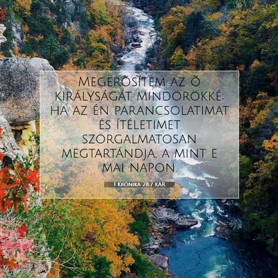 1 Krónika 28:7 KAR Bibliai verskép