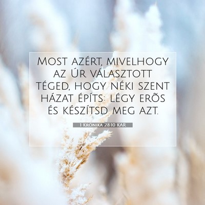 1 Krónika 28:10 KAR Bibliai verskép