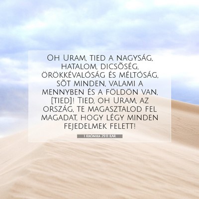 1 Krónika 29:11 KAR Bibliai verskép