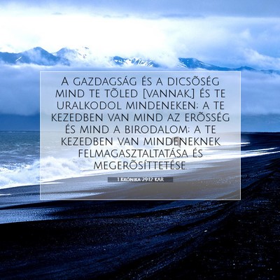 1 Krónika 29:12 KAR Bibliai verskép