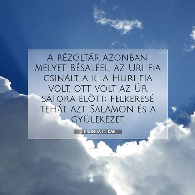 2 Krónika 1:5 Bibliai vers magyarázata