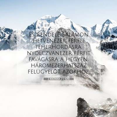 2 Krónika 2:2 KAR Bibliai verskép