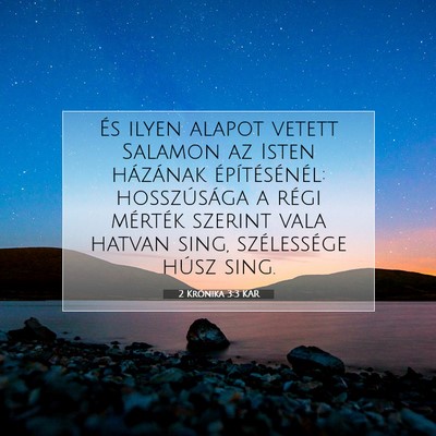 2 Krónika 3:3 KAR Bibliai verskép