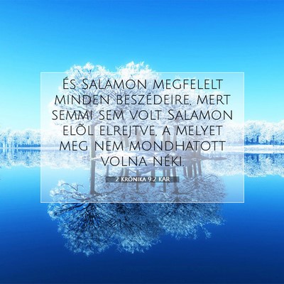 2 Krónika 9:2 KAR Bibliai verskép
