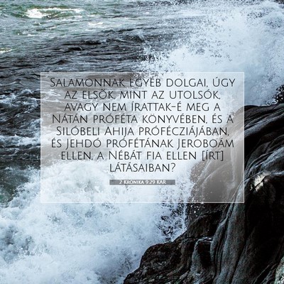 2 Krónika 9:29 KAR Bibliai verskép