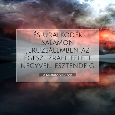 2 Krónika 9:30 KAR Bibliai verskép