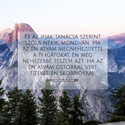 2 Krónika 10:14 KAR Bibliai verskép