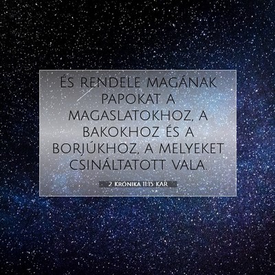 2 Krónika 11:15 KAR Bibliai verskép
