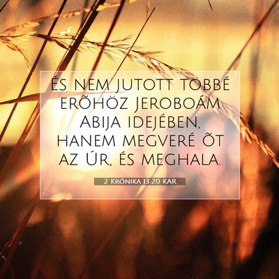 2 Krónika 13:20 Bibliai vers magyarázata