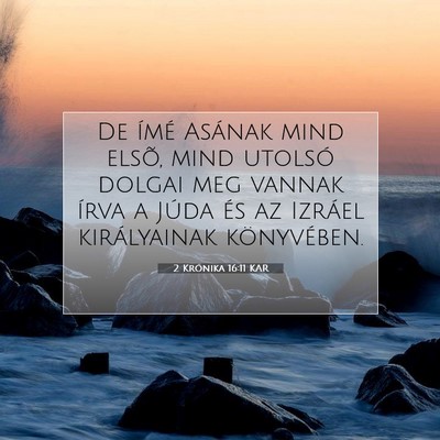 2 Krónika 16:11 KAR Bibliai verskép