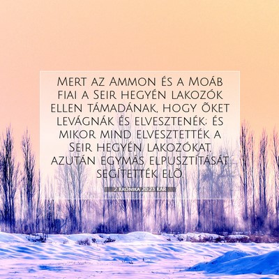 2 Krónika 20:23 KAR Bibliai verskép