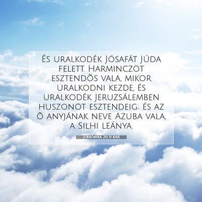2 Krónika 20:31 KAR Bibliai verskép