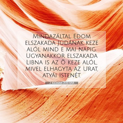 2 Krónika 21:10 KAR Bibliai verskép
