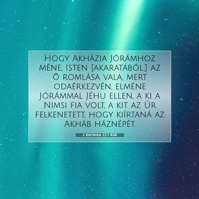 2 Krónika 22:7 KAR Bibliai verskép