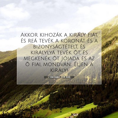 2 Krónika 23:11 KAR Bibliai verskép