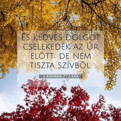 2 Krónika 25:2 Bibliai vers magyarázata
