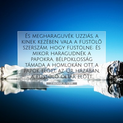 2 Krónika 26:19 KAR Bibliai verskép