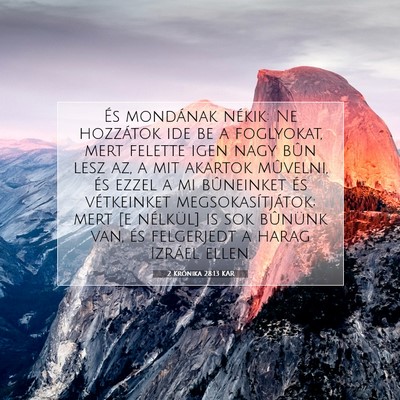 2 Krónika 28:13 KAR Bibliai verskép