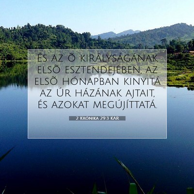 2 Krónika 29:3 Bibliai vers magyarázata