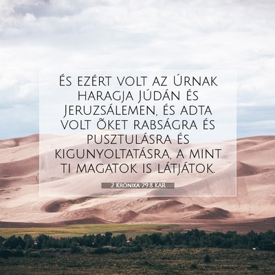 2 Krónika 29:8 Bibliai vers magyarázata