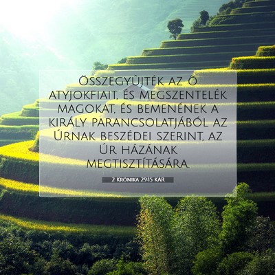 2 Krónika 29:15 Bibliai vers magyarázata