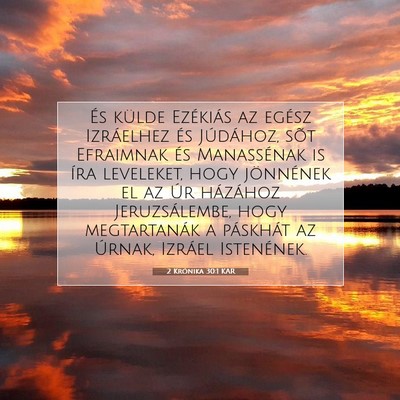 2 Krónika 30:1 KAR Bibliai verskép