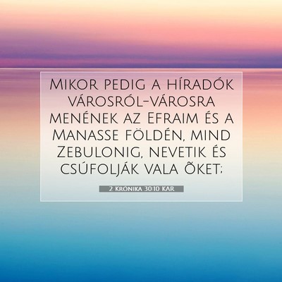 2 Krónika 30:10 KAR Bibliai verskép