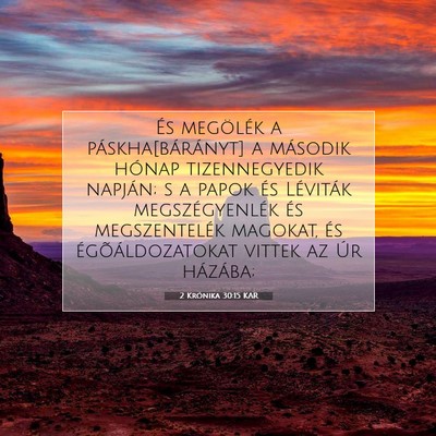 2 Krónika 30:15 KAR Bibliai verskép