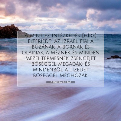 2 Krónika 31:5 Bibliai vers magyarázata