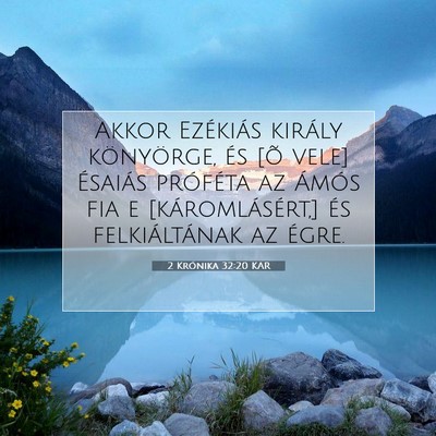 2 Krónika 32:20 KAR Bibliai verskép