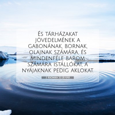 2 Krónika 32:28 KAR Bibliai verskép