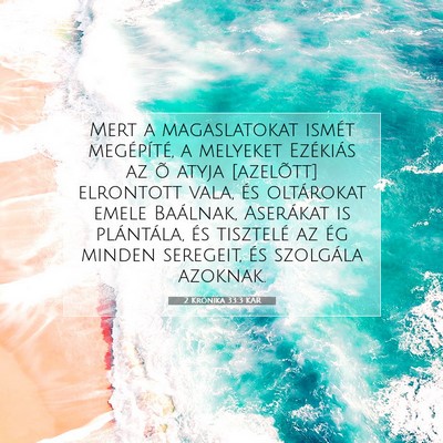 2 Krónika 33:3 KAR Bibliai verskép