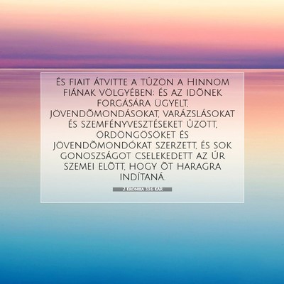 2 Krónika 33:6 KAR Bibliai verskép