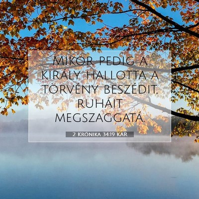2 Krónika 34:19 KAR Bibliai verskép