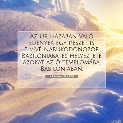 2 Krónika 36:7 KAR Bibliai verskép