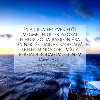 2 Krónika 36:20 KAR Bibliai verskép