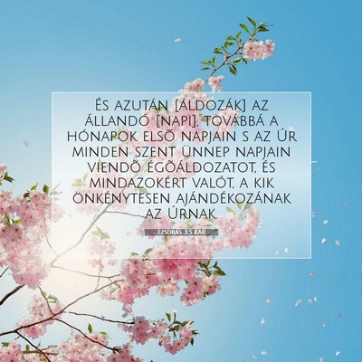Ezsdrás 3:5 KAR Bibliai verskép