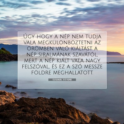 Ezsdrás 3:13 KAR Bibliai verskép