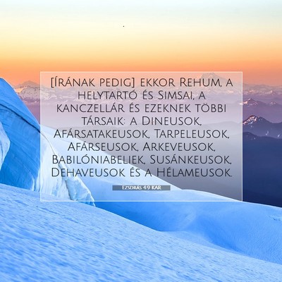 Ezsdrás 4:9 KAR Bibliai verskép