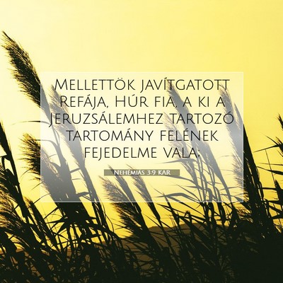 Nehémiás 3:9 KAR Bibliai verskép