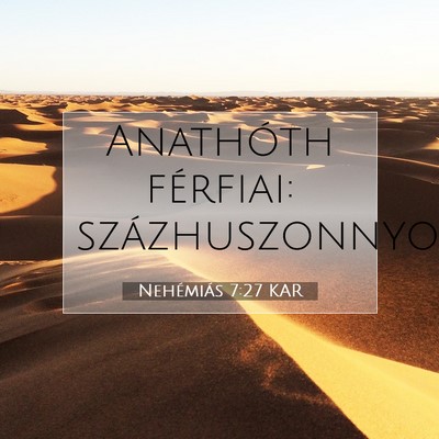 Nehémiás 7:27 KAR Bibliai verskép