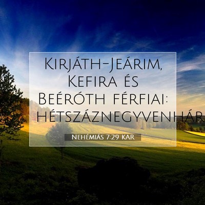 Nehémiás 7:29 KAR Bibliai verskép