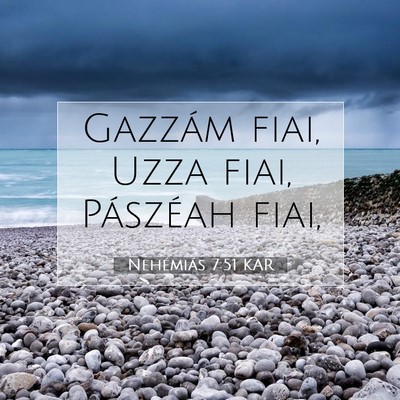Nehémiás 7:51 KAR Bibliai verskép