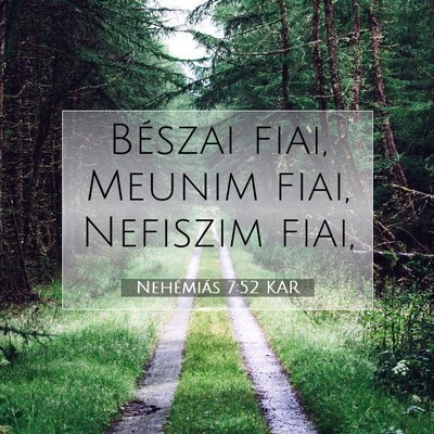 Nehémiás 7:52 KAR Bibliai verskép