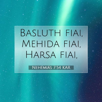 Nehémiás 7:54 KAR Bibliai verskép