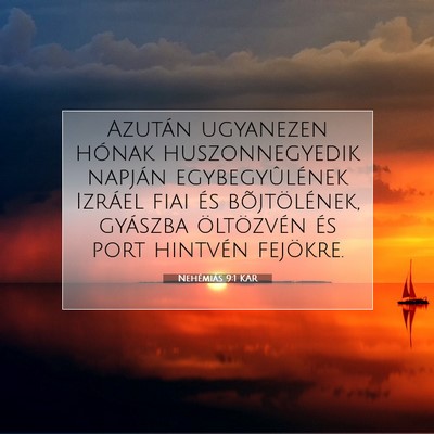 Nehémiás 9:1 KAR Bibliai verskép