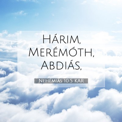 Nehémiás 10:5 KAR Bibliai verskép