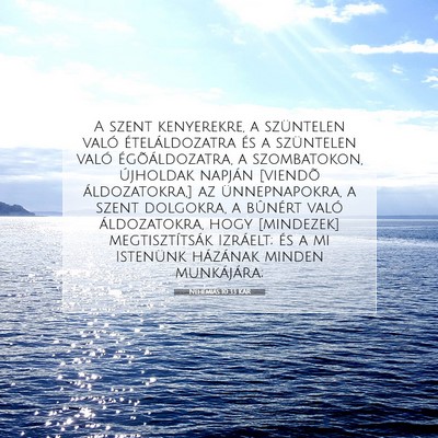 Nehémiás 10:33 KAR Bibliai verskép